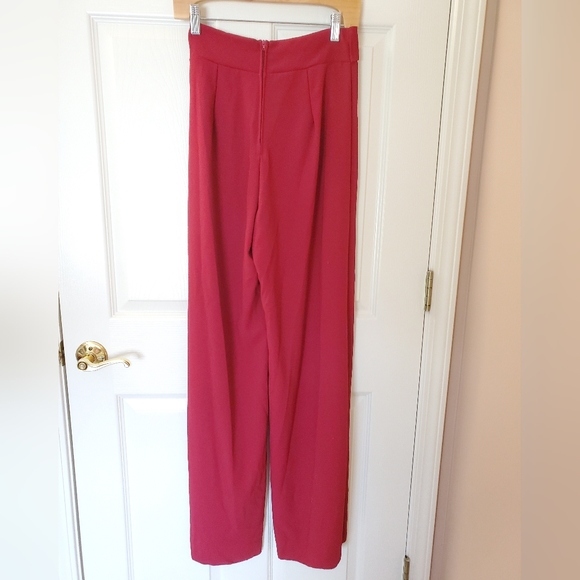 NWT Burgundy Wide Leg Pants - Picture 3 of 4